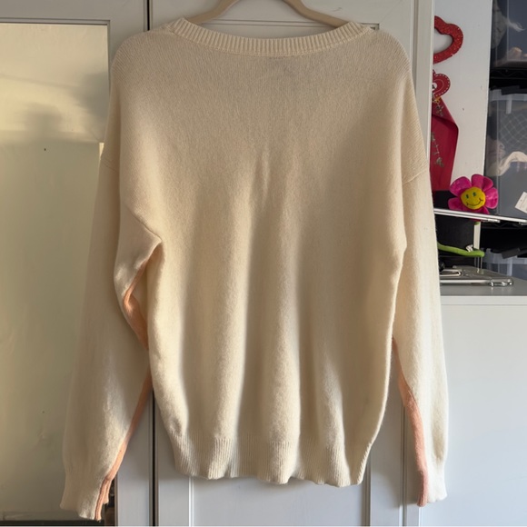 Sweaty Betty Recline Wool V Neck Sweater in Lily White Size Small - Picture 8 of 9